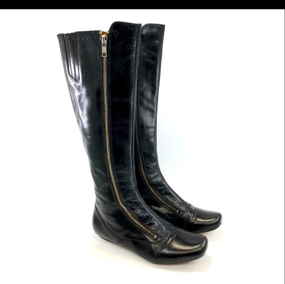 Frye 77975 Annie Double Zip Glazed Black boots - Picture 8 of 8